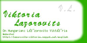 viktoria lazorovits business card